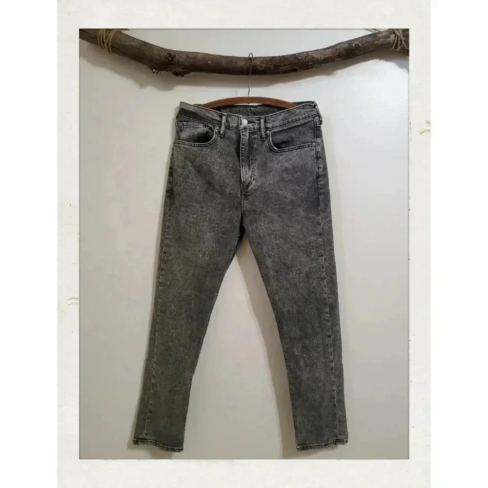 Levi's | 522 Mens 31x30 Slim Taper Jeans Black Acid Wash Pants